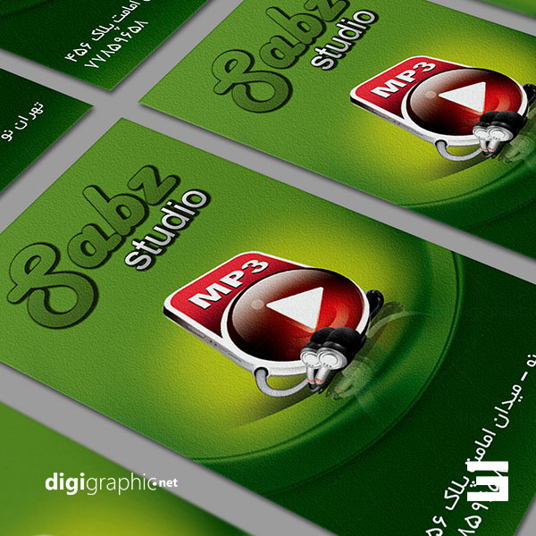 کارت ویزیت برچسبی استودیو لایه باز