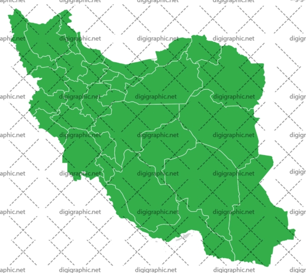 عکس بی پس زمینه نقشه سبز ایران