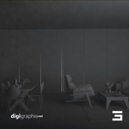 دانلود فایل سه بعدی میز و صندلی در آپارتمان obj