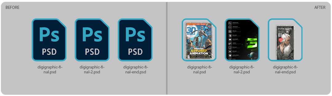برنامه پیش نمایش فایل های فتوشاپ / psd