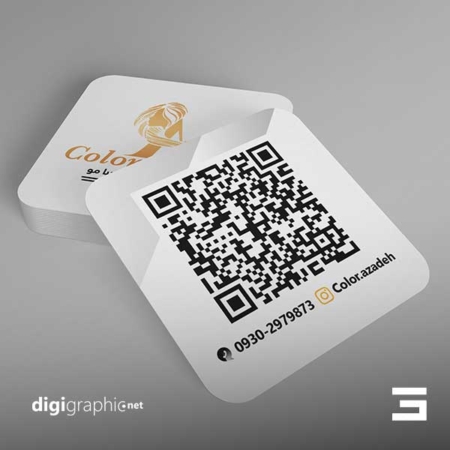 کارت ویزیت مربع طرح خدمات احیا و رنگ مو