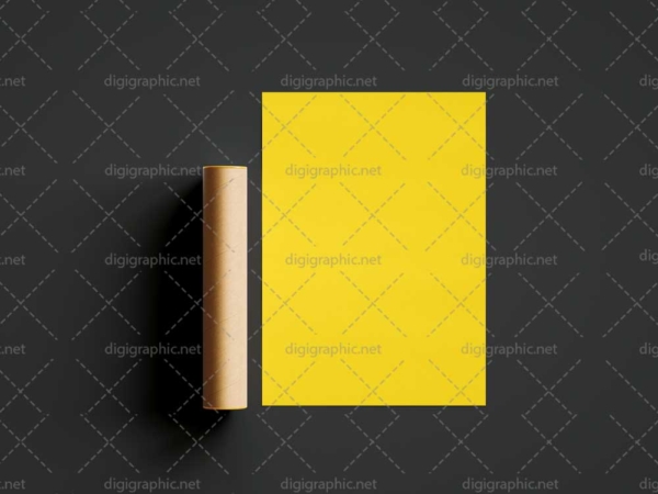 موکاپ تراکت a5 روغنی لایه باز دو زاویه