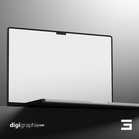 موکاپ صفحه نوت بوک نقره ای لایه باز
