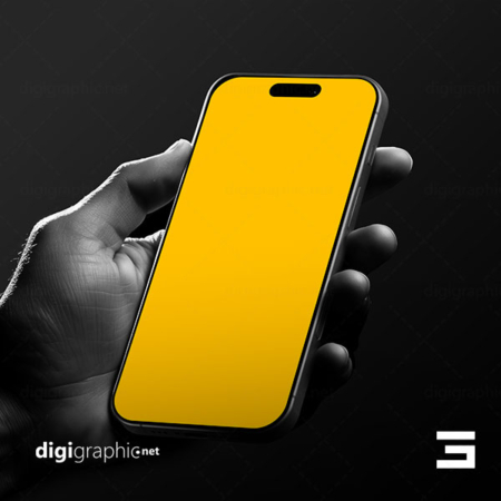 موکاپ گوشی در دست 16 iphone پرو لایه باز