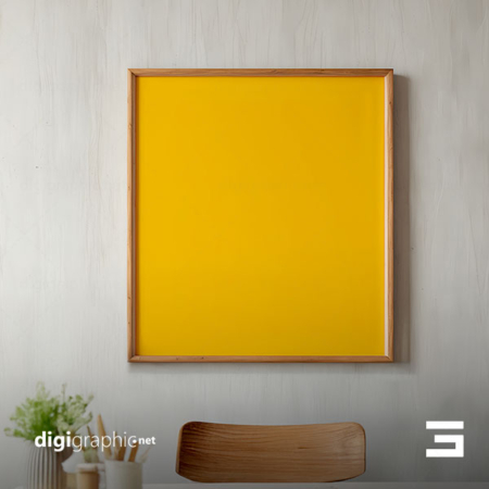 موکاپ قاب عکس چوبی روی دیوار لایه باز