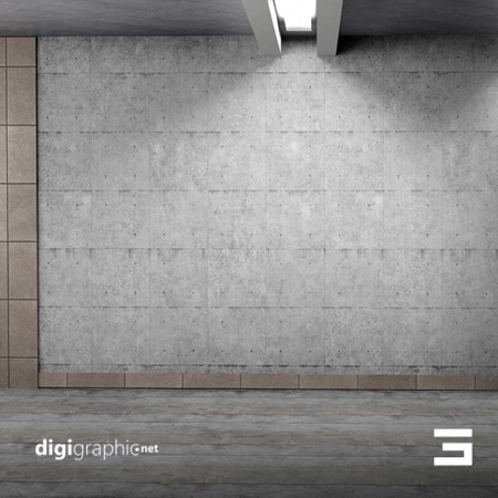 موکاپ نمایش لوگو روی دیوار سیمانی پارکینگ لایه باز