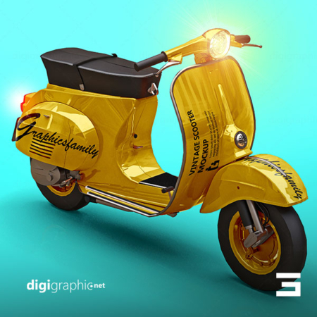 موکاپ موتور وسپا لایه باز