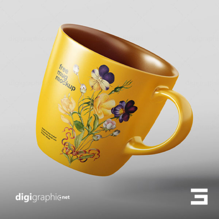 موکاپ لیوان دسته دار بامبو لایه باز