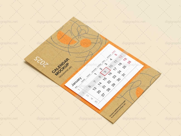 دانلود موکاپ تقویم کرافت لایه بازد