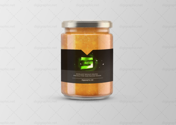 طرح موکاپ شیشه عسل و مربا لایه باز