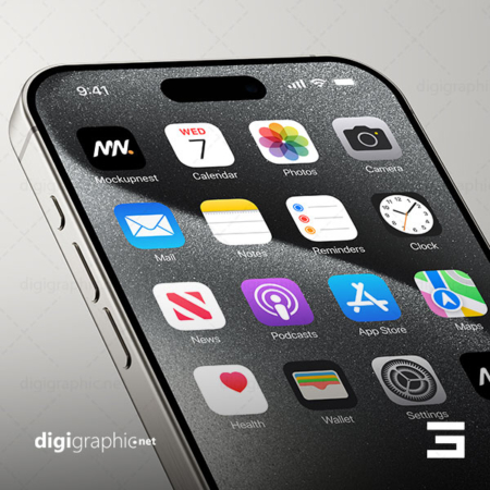 موکاپ صفحه گوشی اپل لایه باز