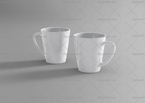 موکاپ دو عدد لیوان پذیرایی دسته دار لایه باز