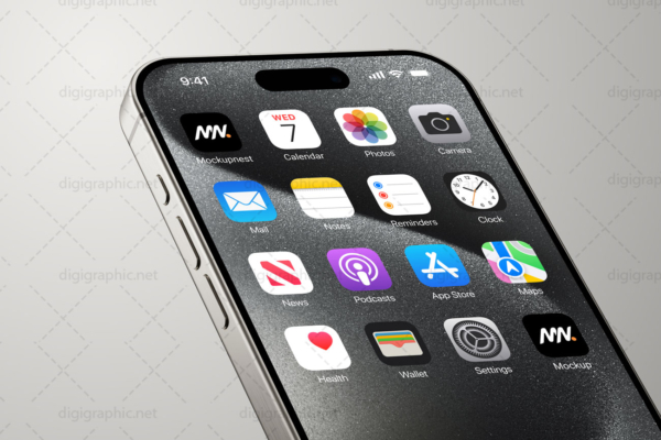 موکاپ صفحه گوشی اپل لایه باز