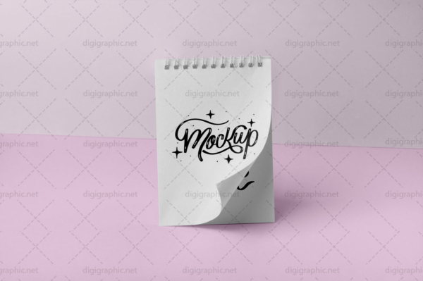 دانلود موکاپ دفترچه خط دار سیمی لایه باز