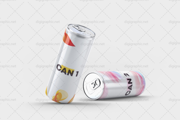 طرح موکاپ قوطی انرژی زای فلزی لایه باز