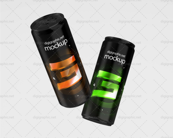 موکاپ طرح قوطی فلزی انرژی زا لایه باز