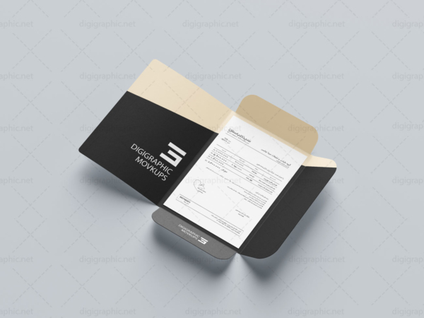دانلود موکاپ فولدر تا شو دور گرد لایه باز
