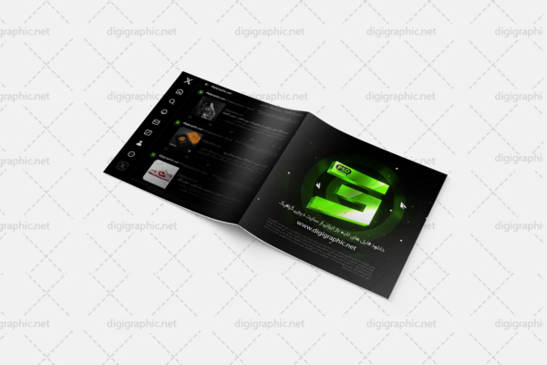 موکاپ جلد و صفحات کاتالوگ مربع لایه باز