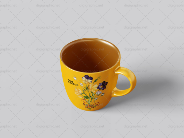 موکاپ لیوان دسته دار بامبو لایه باز