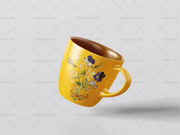 موکاپ لیوان دسته دار بامبو لایه باز
