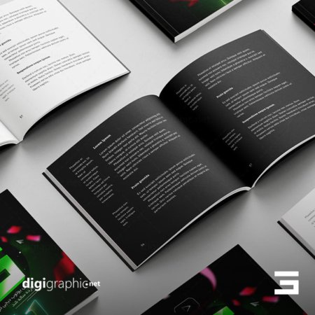 دانلود موکاپ کتاب مربع لایه باز