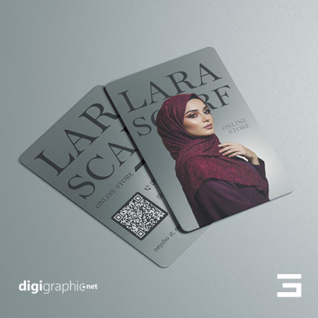 کارت ویزیت طرح کلاسیک شال و روسری لایه باز