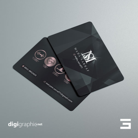 کارت ویزیت مدرن مربی بدنساز خانم لایه باز