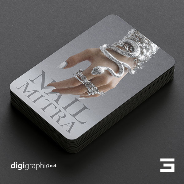 کارت ویزیت لاکچری طرح کاشت ناخن سیلور