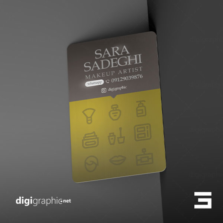 کارت ویزیت طرح میکاپ آرتیست لایه باز