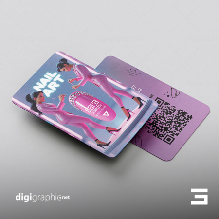 کارت ویزیت طرح سالن کاشت ناخن لایه باز